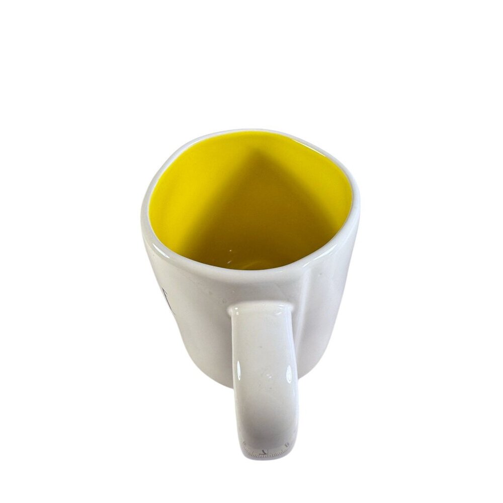 Rae Dunn White Yellow Chamomile Tea Mug 16 Oz Artisan Collection By Magenta - Picture 8 of 8